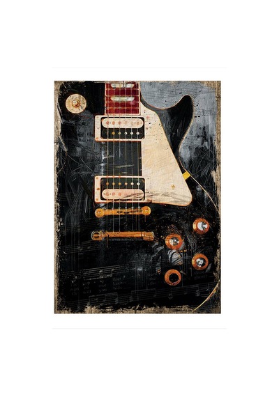 Bedeko Gibson Gitar Art Mdf Poster 50 Cm X 70 Cm