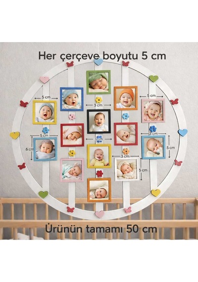 14 Lü Renkli Resim Çerçevesi Kişiye Özel İsteğe Bağlı Renk Mrcçerçevelerim100012323