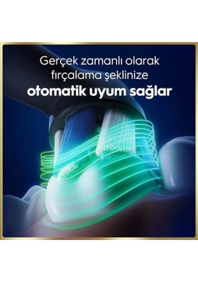 Siyah Şarjlı Diş Fırçası, Dairesel Temizlik Ve Bluetooth Bağlantısı