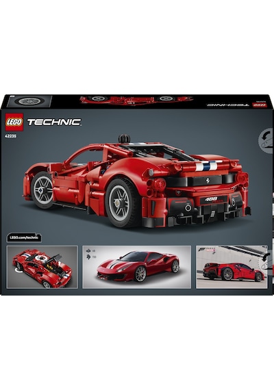 LEGO® Technic Ferrari 488 PISTA Araba 42235 - 9 Yaş ve Üzeri Çocuklar için V8 Motor İçeren Yaratıcı Oyuncak Yapım Seti (882 Parça)