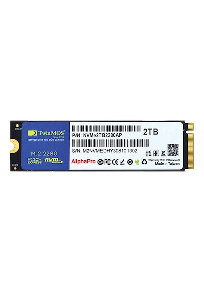 Twinmos TLC 3DNAND 2 TB M.2 Pcie Gen3 NVME SSD