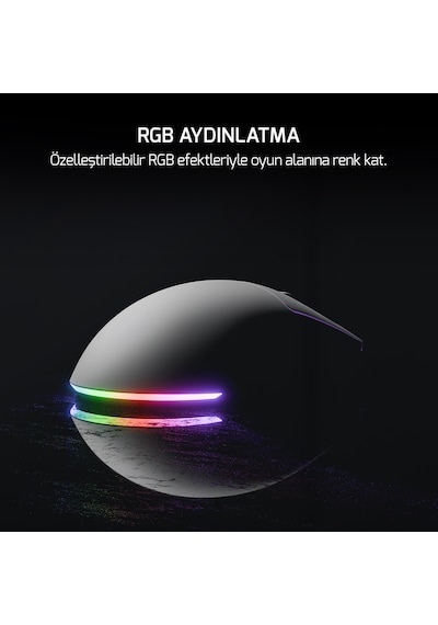 GamePower Kodex RGB 12.000DPI PAW3311 Kablosuz Beyaz Gaming Mouse + Grip Tape Beyaz