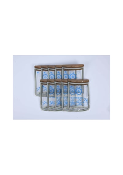 Kavanoz Görünümlü Mikrodalgaya Uygun Tekne Poşeti 10 Adet 15x22 Cm / 700 Ml Ahşap