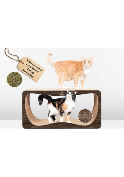 Oluklu Mukavva, Kedi Tırmalama Kanepesi Yatay Tırmalama / 75x36x24cm Xlarge - Cs8 Dw