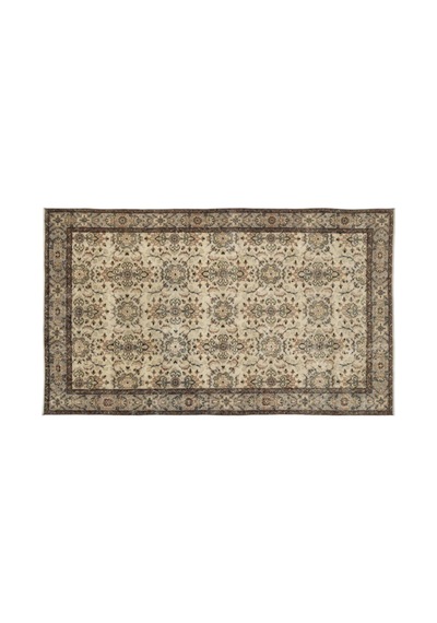 El Dokuması Vintage Yün-pamuk Naturel Halı 12789 160 X 270 Cm Çok Renkli