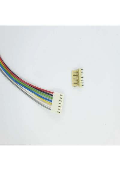 2,54mm 7 Pin 2510 Kablolu Dişi Konnektör + 180D Erkek PCB Tipi 10cm - 0,50mm