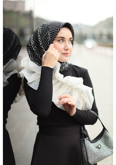 Silk Home Twill Ipek Eşarp Siyah 11390-01