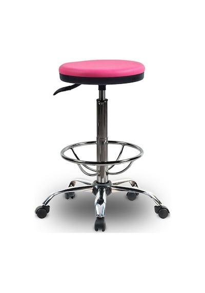 Ofiscombin Ofis Büro Laboratuvar Döner Tekerli Amortisörlü Çemberli Tabure Pembe Deri 00047499703 Ofiscombin Ofis Büro Laboratuvar Döner Tekerli Amortisörlü Çemberli Tabure Pembe Deri 00047499703