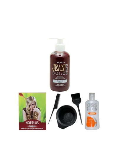 Saç Boyası Magenta 250ml , Saç Açıcı, Boya Temizleyici Ve Fluweel Boya Seti
