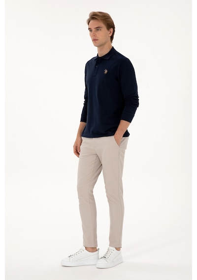 U.S. Polo Assn. Erkek Regular Fit Polo Yaka Lacivert Basic Sweatshirt 50313772-VR033 U.S. Polo Assn. Erkek Regular Fit Polo Yaka Lacivert Basic Sweatshirt 50313772-VR033