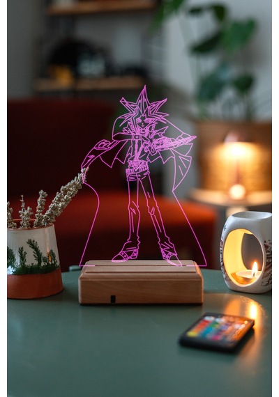 Yu-gi-oh Yami Yugi 16 Renk Kumandalı 3d Gece Lambası
