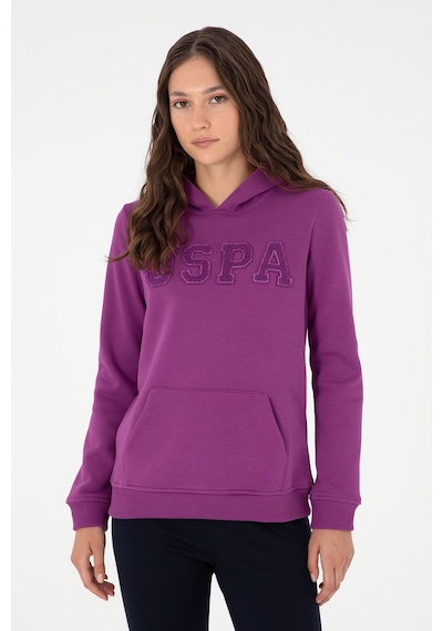 U.S. Polo Assn. Kadın Menekşe Basic Kapüşonlu Sweatshirt 50296931-VR037