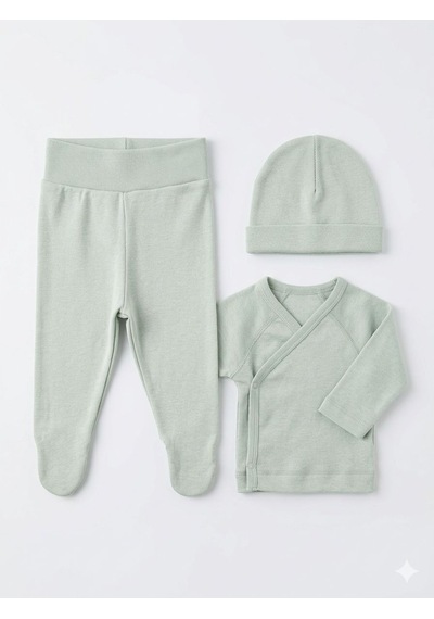 Ciccim Baby 3lü Set Zıbınlı Modal Yeşil Mint Yeşil