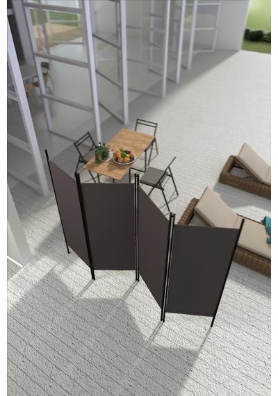 Retodesign 4 Kanatlı Paravan 1444 Siyah
