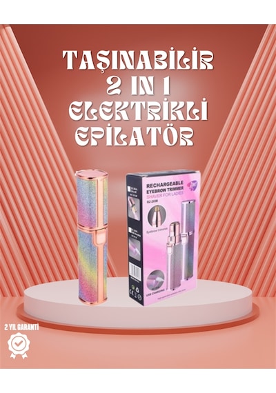 Paslanmaz - 806 - Çelik Bıçaklı Usb Epilatör Kaş, Üst Dudak Ve Çene - Shopılke - Tüy Temizleyici