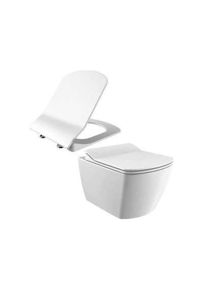 Creavit Elegant Rim-off Asma Klozet + Yavaş Kapanır Kapak + VitrA Gömme Rezervuar Set