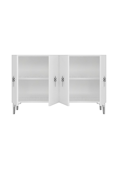 Ka1217bs Salkım Konsol Ve Tv Sehpası Beyaz-silver 120cm