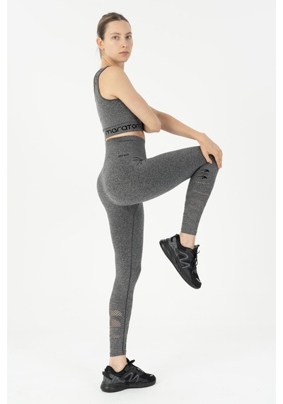Maraton Active Slimfit Kadın Koşu Siyah Tayt 812097 SiYAH