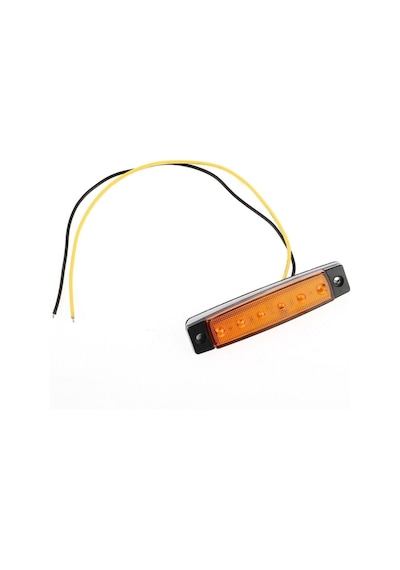 Ahmet Otomotiv Dorse Parmak Lamba 12 -24 Volt 6 Ledli Sarı Renk 10 Adet Parmak Led Dorse Kamyon Led Lamba Turuncu