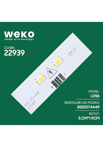 Buzdolabı İç Aydınlatma Ledi Ld56 8001 074 449 307387 2 Çipli Diğer