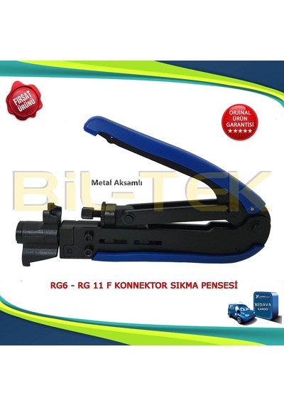 F Konnektör Sıkma Pensesi -Rg59 - Rg6 - Rg11