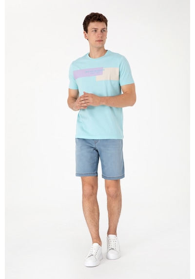 U.S. Polo Assn. Erkek Açık Mavi Jean Şort 50301857-DN0030