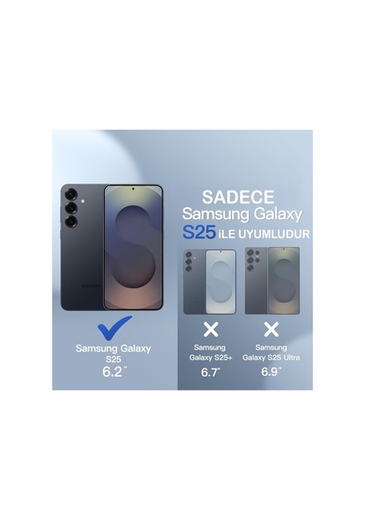Samsung Uyumlu S25 Şeffaf Magsafe Kılıf Mtl Safe