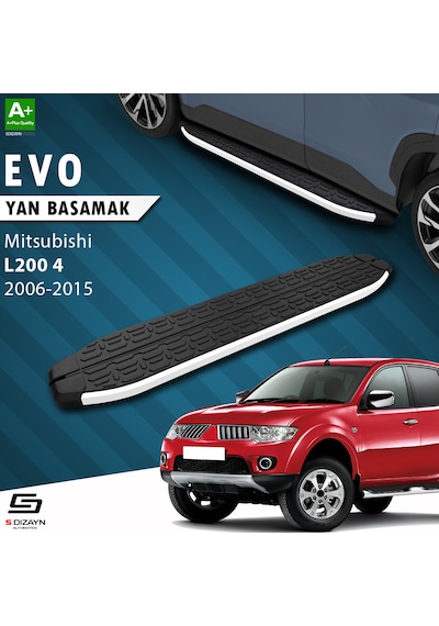 S-dizayn Mitsubishi L200 4 Evo Aluminyum Yan Basamak 193 Cm 2006-2015
