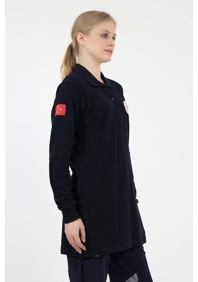 112 Yakalı Tshirt Tunik - Lacivert-7176 Lacivert