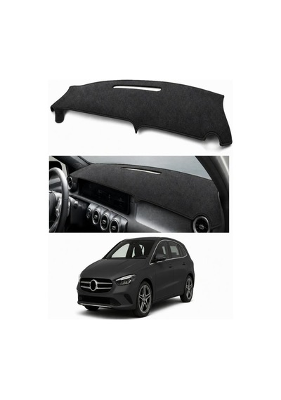 Mercedes-benz - B-serisi 2005+ Uyumlu Torpido Koruma Kılıfı - Siyah Şeritli