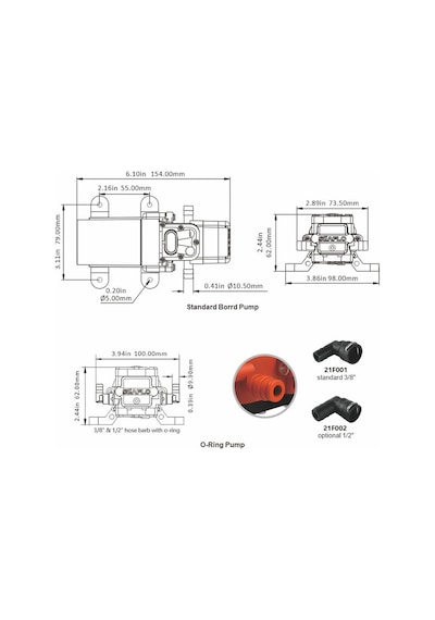 Seaflo Hidrofor 4.3 Lt/Dk 12v 35 Psi