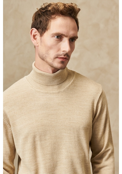AC&Co / Altınyıldız Classics Erkek Bej Tüylenme Yapmayan Anti Pilling Özellikli Standart Fit Tam Balıkçı Yaka Triko 4A4923100004BEJL Bej AC&Co / Altınyıldız Classics Erkek Bej Tüylenme Yapmayan Anti Pilling Özellikli Standart Fit Tam Balıkçı Yaka Triko 4A4923100004BEJL Bej