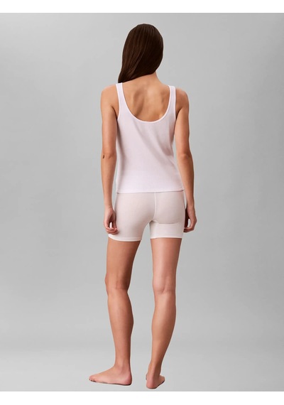 Calvin Klein Kadın Marka Logo Nakışlı U Yaka Fitilli Günlük Kullanıma Uygun Beyaz Atlet Lv00qs7493 Ie3