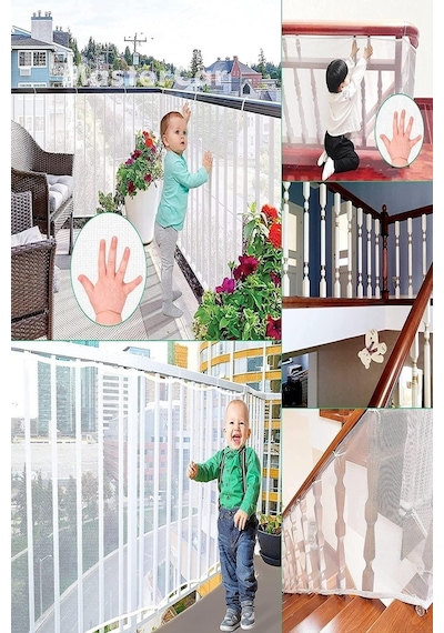 Malzek Merdiven Balkon Güvenlik Filesi Çocuk Bebek Balkon Filesi Çocuk Güvenlik Filesi 2.70 X 80 Cm