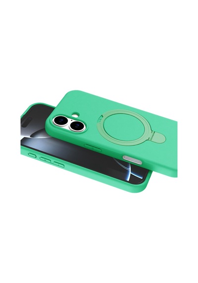 Apple iPhone Uyumlu 16 Regal Magsafe Standlı Kapak - Yeşil Bzsxx00 1