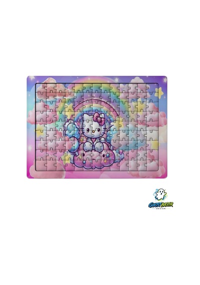 Ghostbastır Design Hello Kitty 99 Parça Ayaklı Puzzle Dekoratif Çocuk Yapbozu 0167