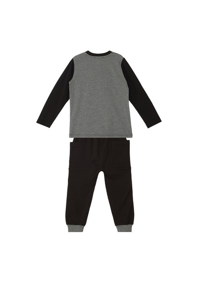 Denokids Mshb&g Gamer Erkek Çocuk Antresit Gri T-shirt Siyah Pantolon Takım Antrasit