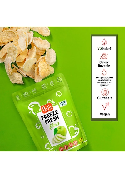 Pol's Freeze Fresh Dondurularak Kurutulmuş Elma 20 G 20 G