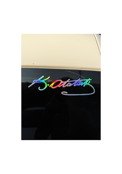 Sticker Kemal Atatürk Imzası Araba Oto Sticker Motor Pc Laptop Bilgisayar Etiket Çıkartma 20cm
