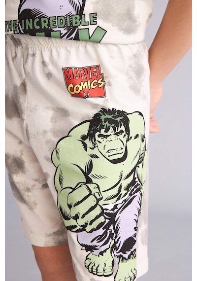 DeFacto Erkek Çocuk Marvel Comics Pijama Takımı Kısa Kollu Üst Beli Lastikli Şort E0344A825SMER188