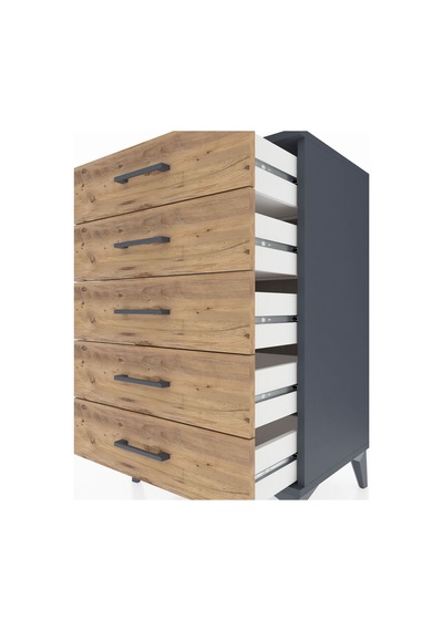 Hyperion Komodin 5 Çekmeceli 60x44x96 Antrasit-çam Antrasit