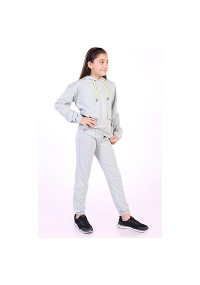 Toontoy Kids Toontoy Kız Çocuk Cepli Armalı Eşofman Takım Yeşil