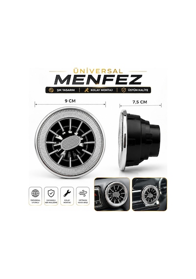 Vip Premium Model Klima Menfezi Izgarası ÇAPI 9-10CM (1 ADET)
