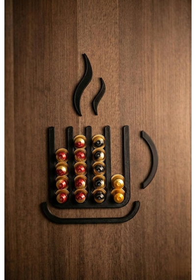 Lexroo Dekoratif Fincan Tasarımlı Nespresso Uyumlu Kapsül Tutucu Kahve