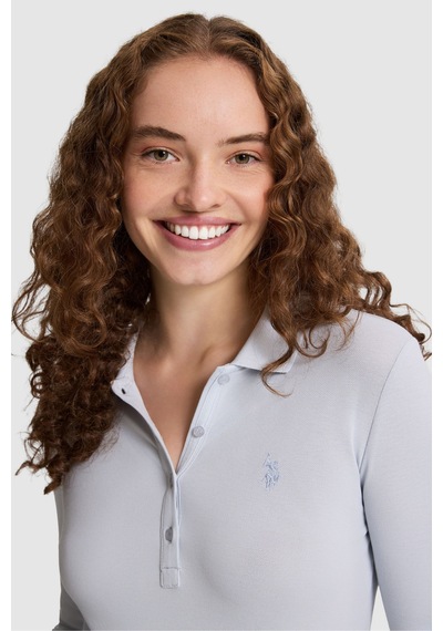 U.S. Polo Assn. Kadın Açık Mavi Basic Sweatshirt 50326760 Vr095 Buz Mavı / Ice Blue
