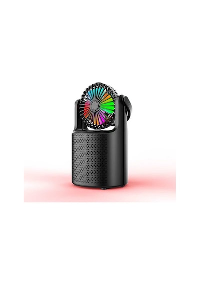 Vantilatörlü Hoparlör Rgb Led Işıklı Fonksiyonel Speaker Kamp Karavan