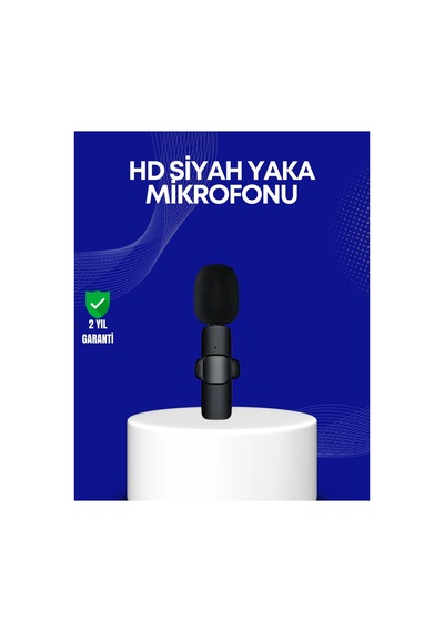 Lightning Girişli 2 Li Kablosuz Yaka Mikrofonu Çift Kişilik Kayıt Belirtilmemiş