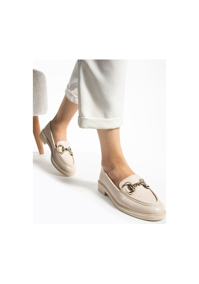 Jane Kadın Loafer Makosen Casual Toka Detay Günlük Ayakkabı Bej