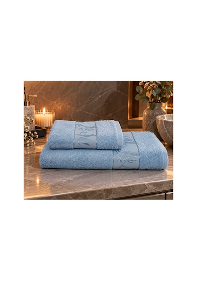 Nurpak Bambu 2'li Banyo Seti - Farklı Renk Seçenekleri İle Mavi - 938280690 Mavi