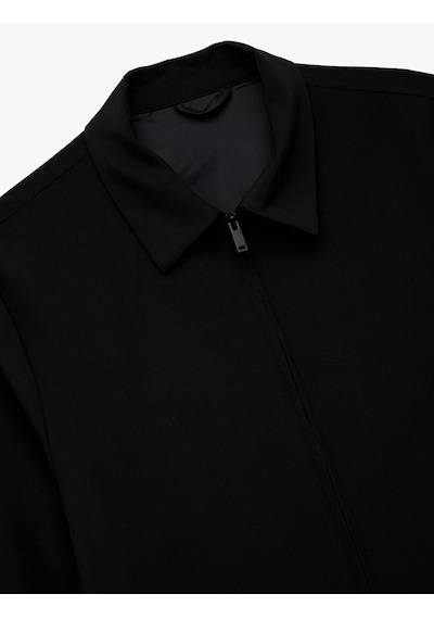 Koton Slim Fit Uzun Kollu Gömlek Yaka Fermuarlı Bomber Ceket Siyah 6wam20008ıw Siyah Koton Slim Fit Uzun Kollu Gömlek Yaka Fermuarlı Bomber Ceket Siyah 6wam20008ıw Siyah